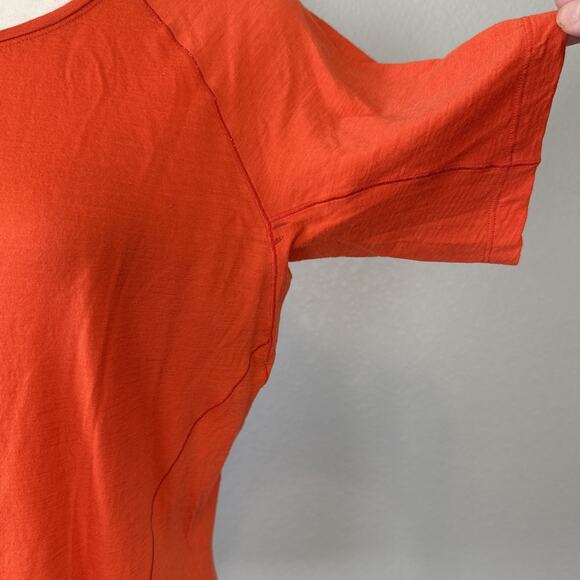 Arc'teryx Womens Lana Wool Crew Neck Tee Top Shirt Size L Orange Short Sleeve - Picture 7 of 10